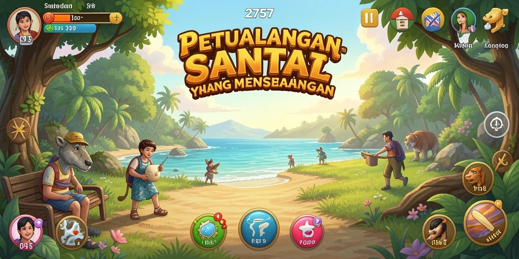 Tangkapan layar gameplay yang ceria dan menyenangkan dari 2757.