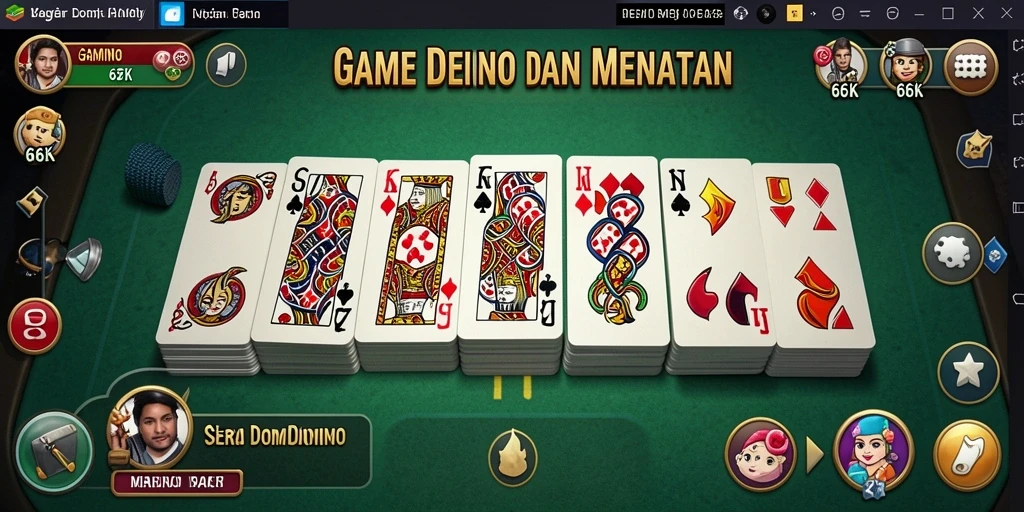Gameplay seru di 66K yang menampilkan pertandingan domino.