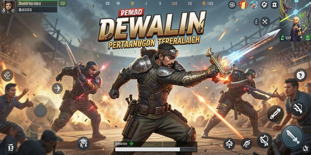 Tampilan action gameplay dalam DEWALIN yang mendebarkan.