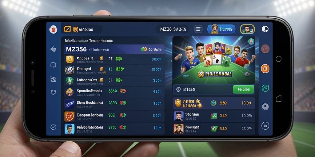 Tampilan menarik dari gameplay Sportsbook MZ356 saat bertaruh.