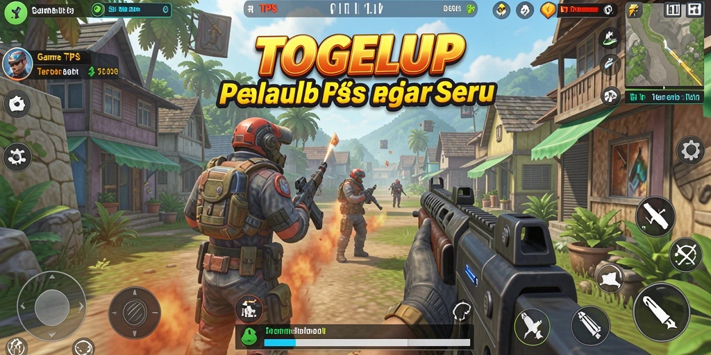 Gameplay seru TOGELUP dengan aksi tembak-menembak yang intens.